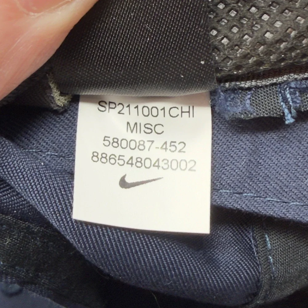 Nike Heritage86 Navy‎ Blue Adjustable Strapback Hat Orange Logo Swoosh